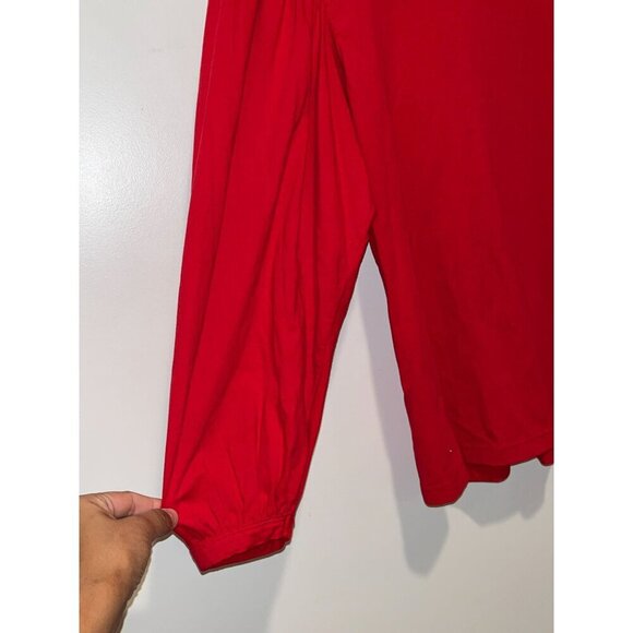 A.L.C. Womens Red Puff -Sleeve Blouse Size Small Cotton Blend - Picture 2 of 9